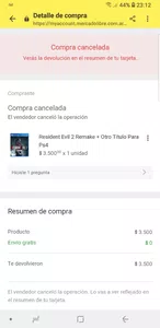 No me reenbolsaron la compra me negaron la compra y me la cobran igual en mi res