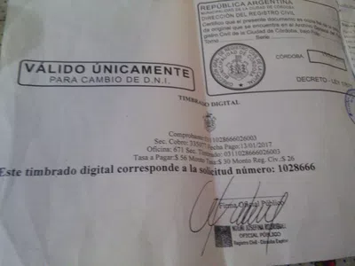 Acta de nacimiento equivocada