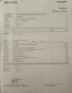 Injusticia por cobro medico ocacionado por barco