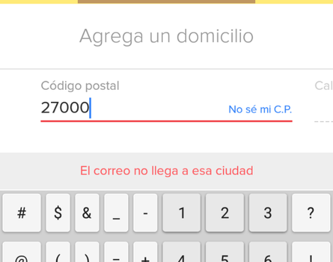 Correo no lleva a mi c.p