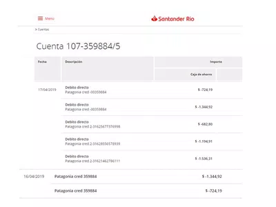 Se débito mas de lo acordado