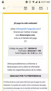 No me llega mi pedido