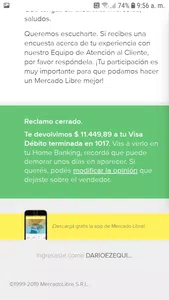 Devolución del dinero