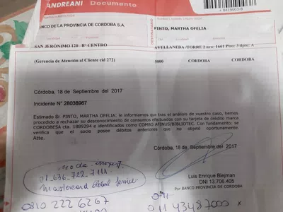 Baja definitivo del débito que se realiza en la tarjeta cordobesa
