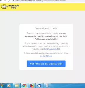 Suspendieron mi cuenta