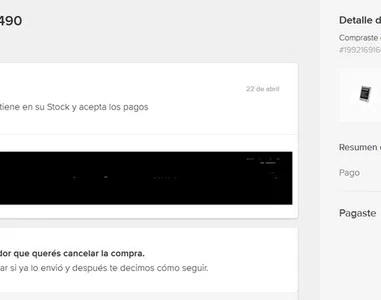 La devolucion del importe de mi compra