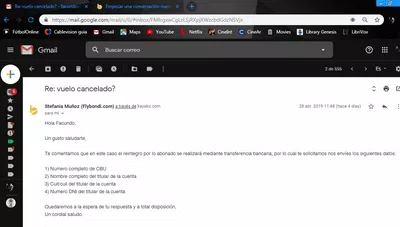 Cancelan sin aviso. no devuelven dinero