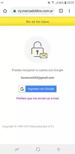 Quiero recuperar mi cuenta de mercadolibre