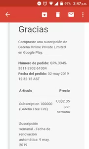 Compra no recibida