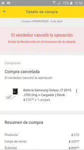 Cancelación de compra