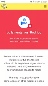 Mercado Libre No me habilitan mercado credito