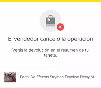 Ml no me devuelve el pago de una compra que me cancelaron
