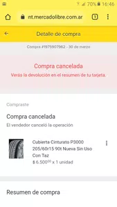 Cancelacion de compras