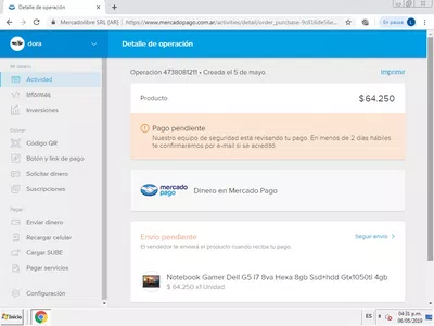 Mercadolibre se apropia de la plata de la cuenta de mercadopago y no informa