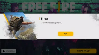 Suspencion de cuenta free fire