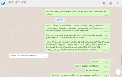 Casi un mes esperando la instalación