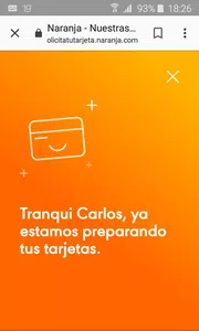 Solicitud de tarjeta