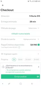 Rappi no me sale efectivo