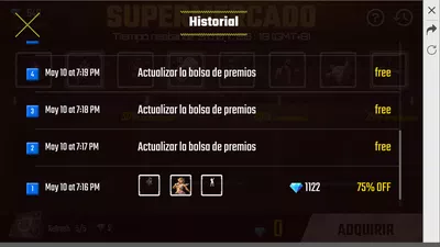 Error en compra de traje por personaje