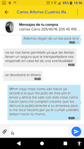 Falta de seriedad del vendedor