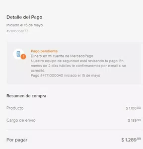Retención de dinero y compra