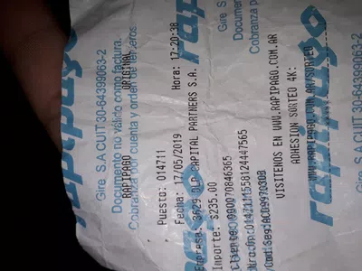 Quiero que me solucionen el problema porque tengo el número de rapipago