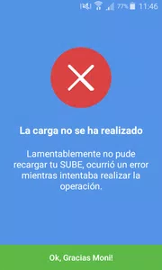 Falla en mi cuenta