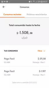 Estafa tarjeta naranja