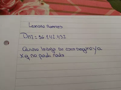 Quiero la baja nomás de este seguro xq no pedi nada