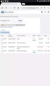 Devolución de dinero celular