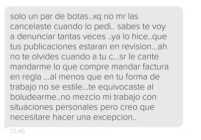 Un comprador me está insultando y amenazando