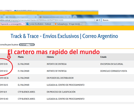 Correo no entrego el paquete, nunca pasaron ya que lo cheque con las cámaras de