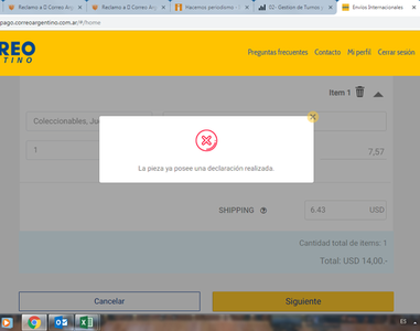 Portal envíos internacionales