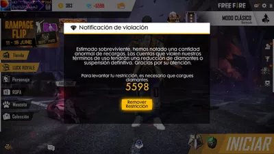 Cuenta suspendida por reembolso