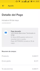 Problema con devolución