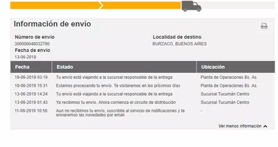 Enviaron mi paquete a tucumán y soy de buenos aires