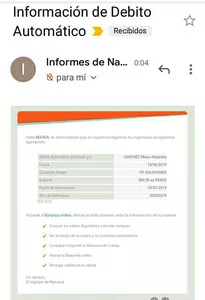 Gestión de débito automático sin mi autorización/ desconocimiento de consumo