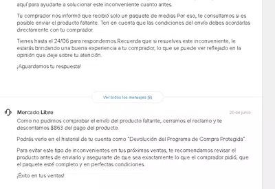 Estafa de mercado libre y mercado pago