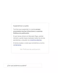 Cancelacion de cuenta de mercado libre