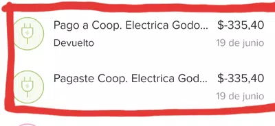 Pago duplicado