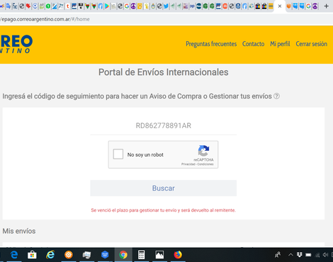 No se puede hacer mi trámite del "puerta a puerta" y vence en horas !