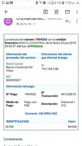 No llega recarga