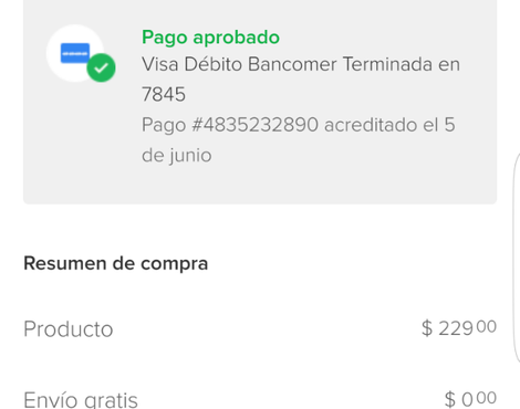 No recibí el producto y no me han devuelto mi pago hecho el 5jun19