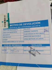 Cartero abandona el domicilio