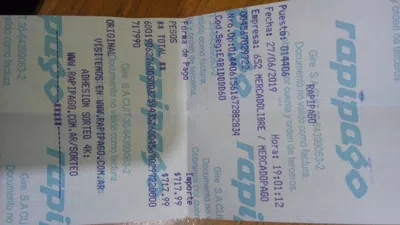 Fui a pagar al rapipago, pero el vendedor me dice que no le ha llegado