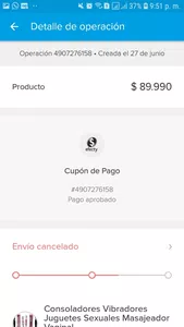 Envio cancelado