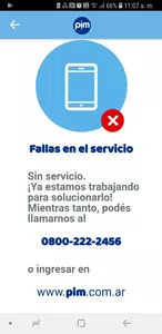 Caida de la pagina pim argentina
