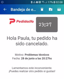Una hora sin encontrar repartidor y no hay forma de cancelarlo