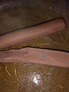 Plastico dentro de una salchicha