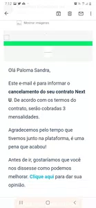 Quiero la cancelación sin que pretendan nextu cobrar 3 meses